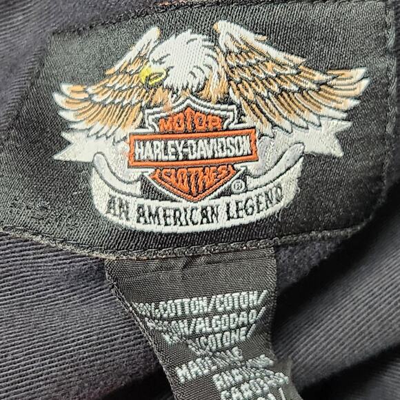 Vintage Harley-Davidson Shirt Mens 2XL Tall Black Button Down Long Sleeve 00s - Picture 13 of 16